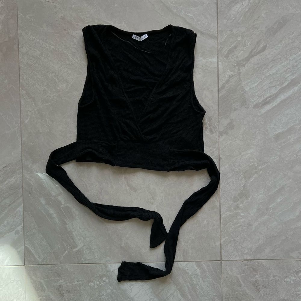 ZARA Sleeveless Top Wrap Around Top Size Large
